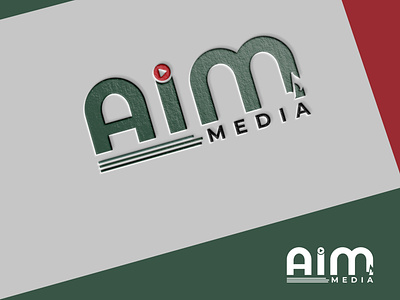 aim media logo design branding creative logo design icon design illustration logo logo design music icon play button