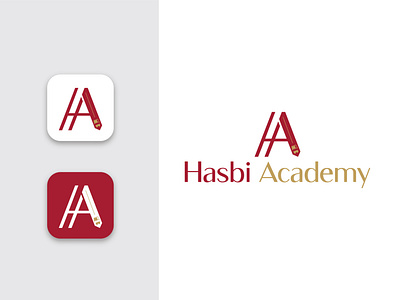 hasbi academy (ha) logo design