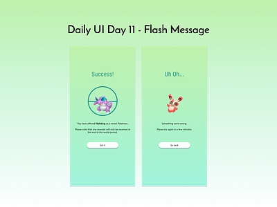 Daily UI Day 11 - Flash Message app design ui ux