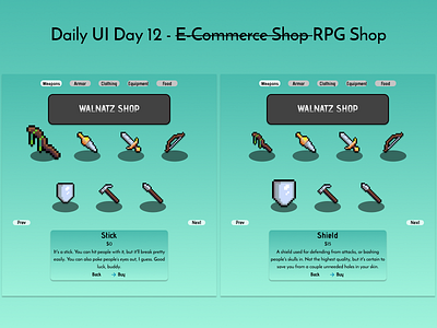 Daily UI Day 12 - E-Commerce Shop design ui ux