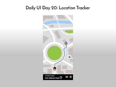 Daily UI Day 20 - Location Tracker app design ui ux