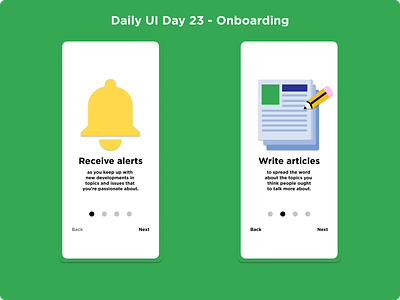 Daily UI Day 23 - Onboarding app design ui ux