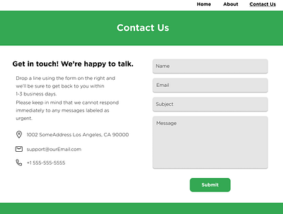 Daily UI Day 28 - Contact Us design ui ux web