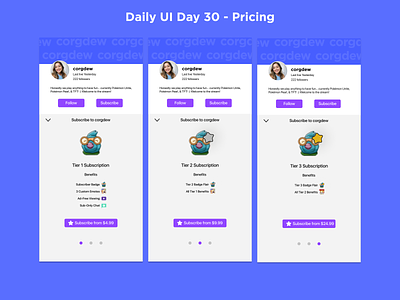 Daily UI Day 30 - Pricing app design ui ux