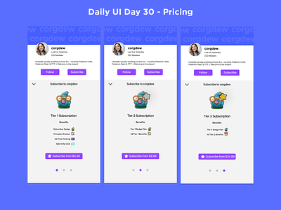 Daily UI Day 30 - Pricing