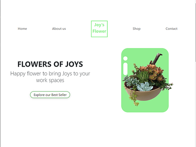 Joy Garden design ecommerce website