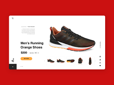 Adidas Product Page adidas branding shoes sports typography ui ui design ux uxdesign webdesign