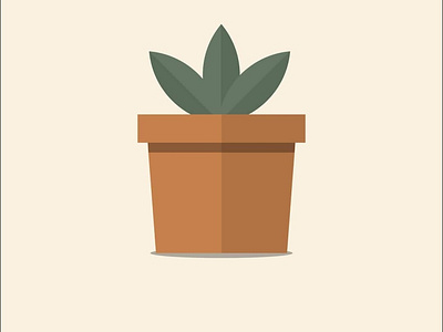 Simple Plant Icon design illustration logo