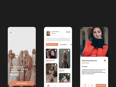 Nuna - Muslimah Fashion Store design fashion hijab illustration muslimah ui uiux