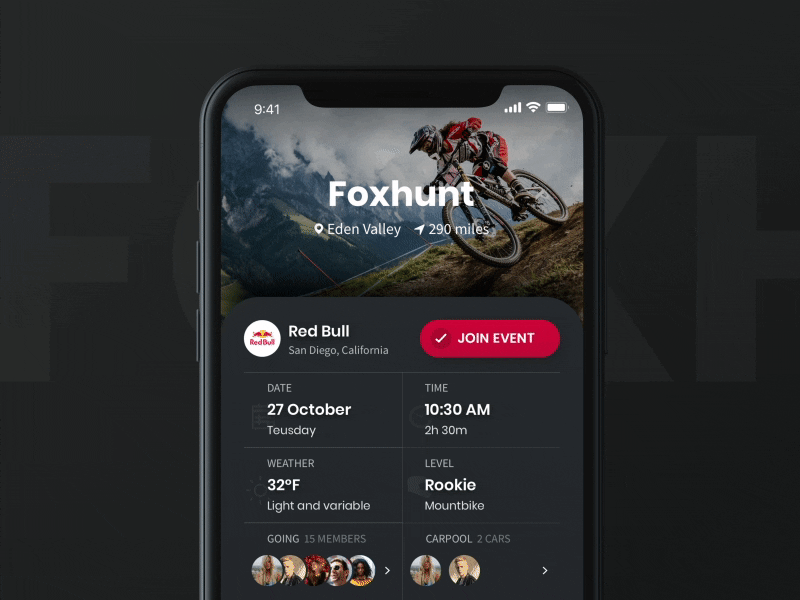 Velocy iOS Event App animation app button checkmark event gif ios iphone x ui ux