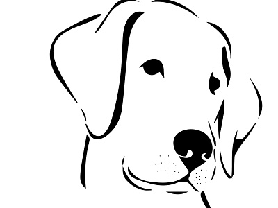 Labrador Retriever line art adobe illustrator design icon illustration logo logo design typography vector vector tracing