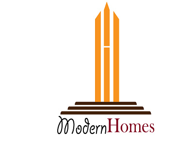 Modern Homes adobe illustrator animation branding design flat graphic design icon illustration illustrator logo logo design minimal typography vector vector tracing