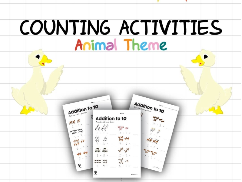 Counting Activities Animal Theme By Material For Kids ID On Dribbble