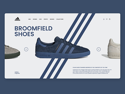 Adidas Broomfield Sneakers UI adobe xd graphic design sneakers ui ux web