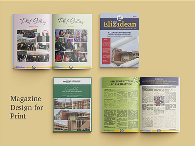 School Magazine Design for Print branding design graphic design magazine design typography