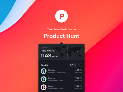 Time Zone Pro on Product Hunt app apple card clock design ios product product hunt share ui ux