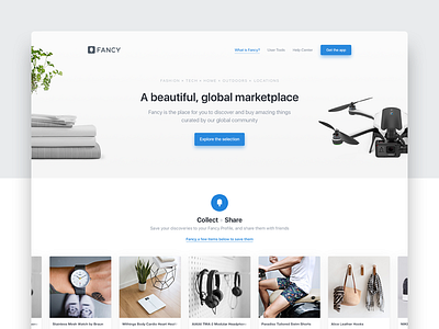 About Page about clean ecommerce landing shop typography web white space