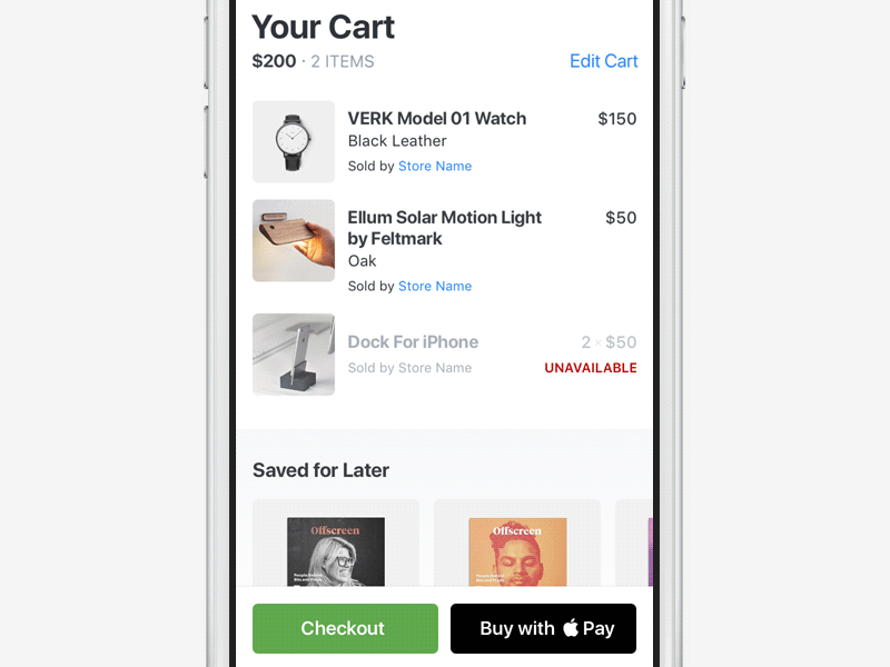 Edit Cart Animation app basket cart commerce ios product products shopping ui