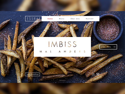 Essbar minimal restaurant web design website