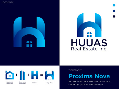 HUUAS Real Estate Inc. Logo branding branding logo logo logo design realestate logo