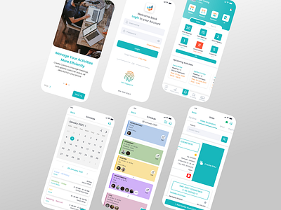 Activity Management System Mobile Mockup acitivity systems management activity app business insurance management mobile mockup schedule system ui