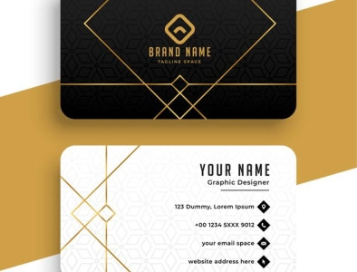 Golden Colour Card For Businessess