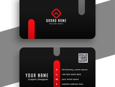 Red business card