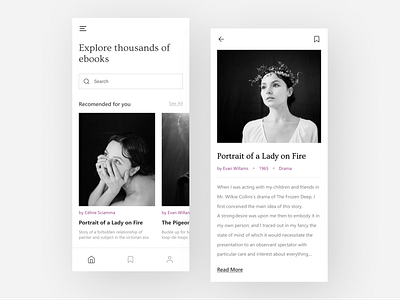 Ebooks Mobile App UI