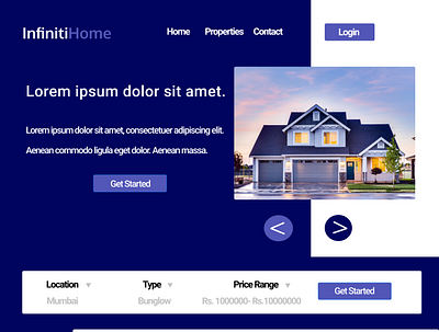 Real Estate Website UI design ui