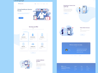 Landing Page app design figma illustration ui vector