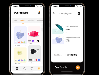 Shopping Cart app design figma ui ux