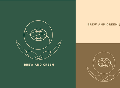 Brew and Green Logo branding creative design graphic design illustration logo modern vector