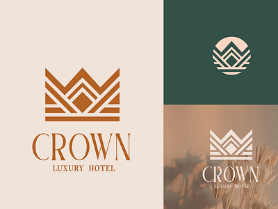 Crown Hotel Logo branding creative design illustration logo modern vector