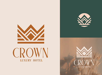 Crown Hotel Logo branding creative design illustration logo modern vector