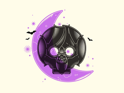 Bat Skull Moon bat moon skull
