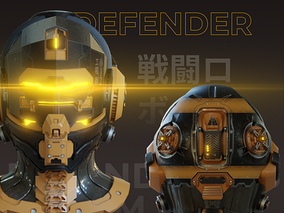 3D Helmet 3d blender cyberpunk futuristic hard surface head helmet mesh render robot