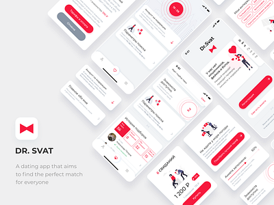 DR. SVAT app application dating mobile ui ux