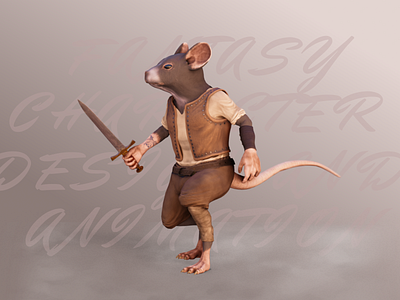 Fantasy character design and animation 3d 3d animation 3d design 3d modeling 3d scene blender character design design fantasy modeling mouse render