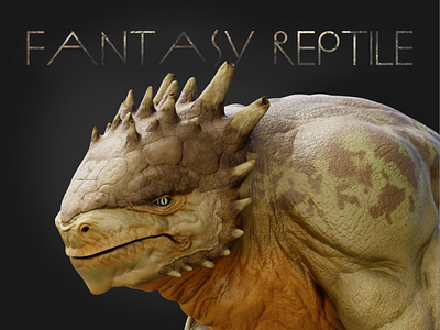 Fantasy Reptile 3D 3d design 3d modellign alien blender character design digital art fantasy galaxy game design space