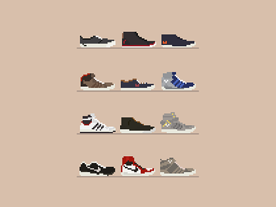 Shoe Collection illustration pixel shoe simple