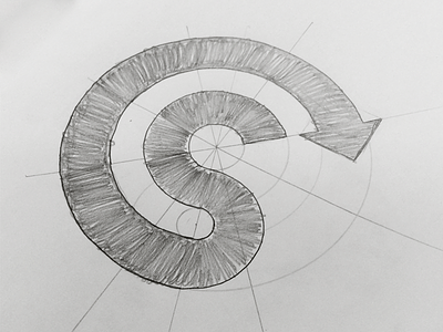 Grid S Curve branding curve grid logo sketch