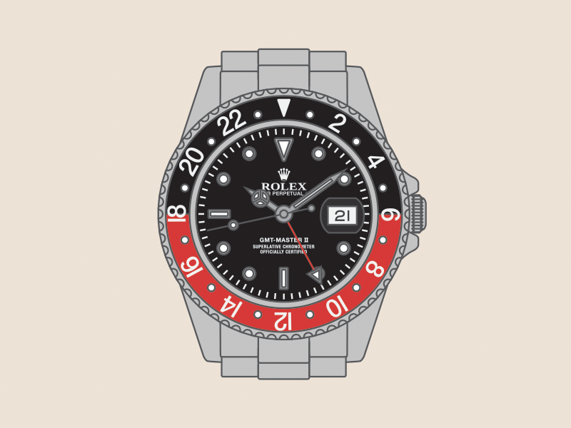 Rolex GMT Master II watch illustration rolex