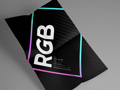 RGB Poster design mockup poster typography