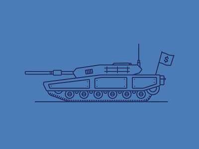 Tank Illustration icon iconography illustration line minimal single tank