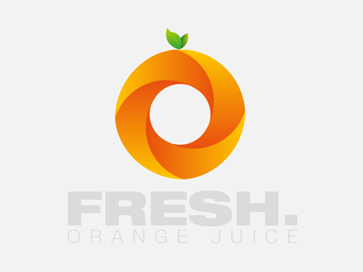 Fresh branding fresh juice logo orange
