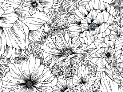 Botanical Sketch botanical art botanical illustration design fine line drawing floral art floral illustration flower illustration hand drawn illustration packaging design pattern design