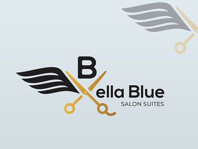 BELLA BLUE SALON SUITES graphic design illustration logo