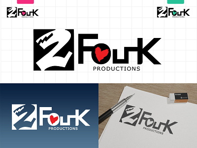 2FourK letter typography logo typography