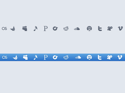 Lion style sidebar icons