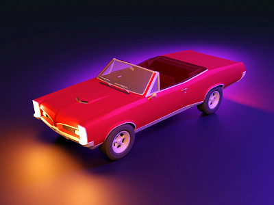Pontiac 3d 3d car b3d blender blender3d illustration render
